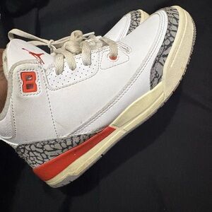 Kids White and Red Sneakers